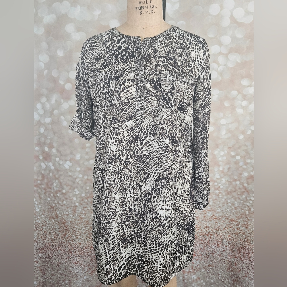 Jennifer Lopez Size 14 Animal Print Shift Dress